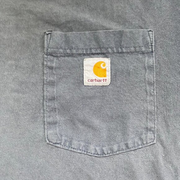 Medium Carhartt Grey Original Fit simple T-shirt - Picture 2 of 6